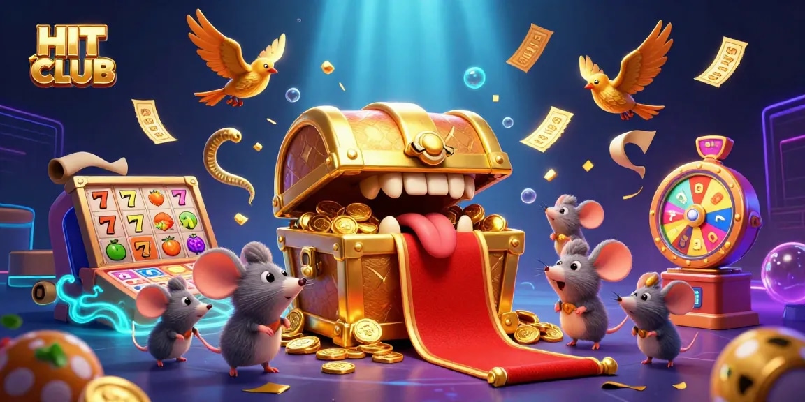 Join HITCLUB for thrilling slot adventures, with vibrant reels and golden treasure.