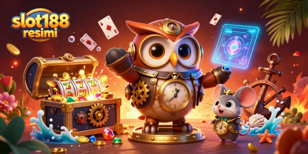 Mainkan slot188 resmi dengan keseruan elemen slot dan karisma waktu di latar yang memukau.