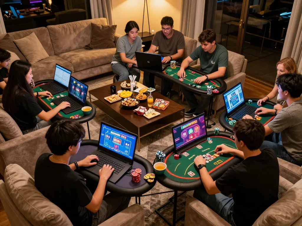 Players engage in exciting online poker games at dh88, highlighting fun and strategic gameplay moments.