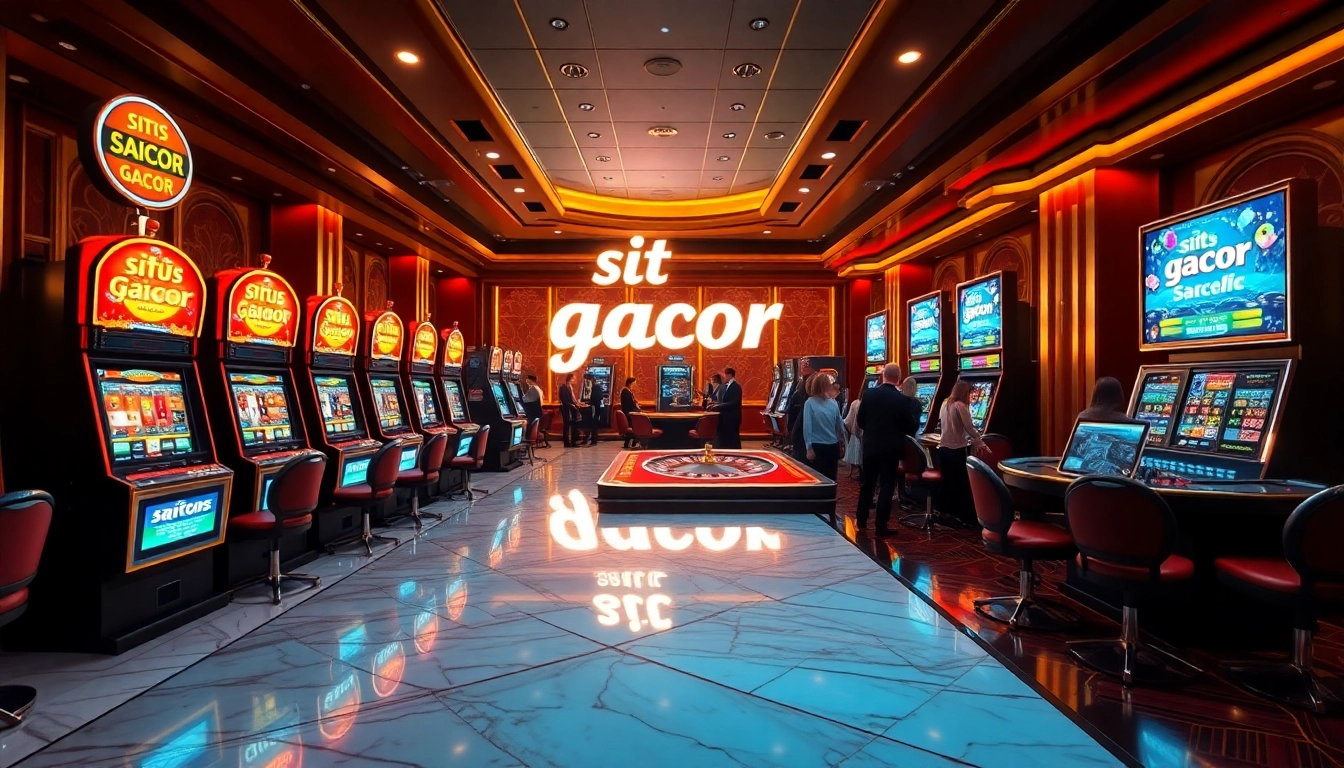 Para pemain yang antusias merasakan situs gacor dengan mesin slot yang berwarna-warni dan atmosfer kasino yang mendebarkan.