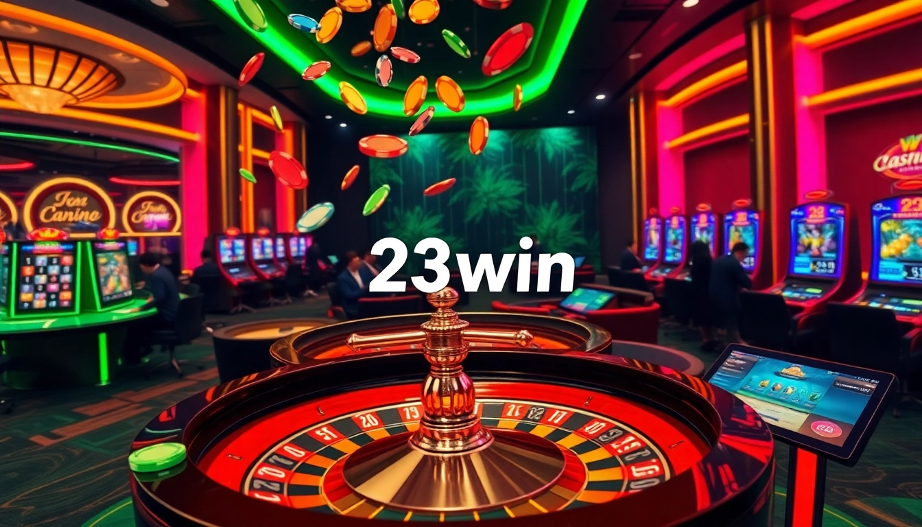 Players engaging with the 23win online casino while enjoying thrilling gambling experiences.