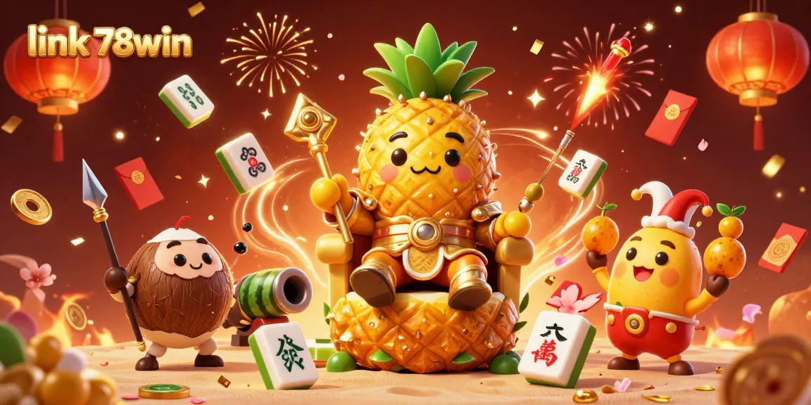 Join the excitement at link 78win with a vibrant casino scene featuring lively characters and festive elements.