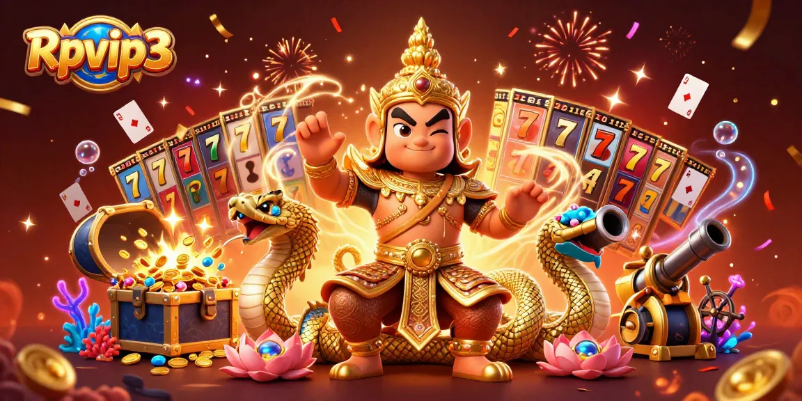 Libatkan kemenangan Anda dengan pengalaman kasino berwarna-warni Rpvip3, menampilkan permainan slot dan elemen perayaan.