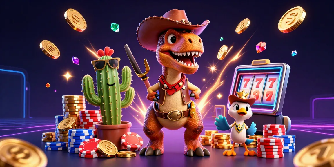 Experience thrilling wins at S8 with a vibrant 3D casino illustration showcasing dynamic game elements.