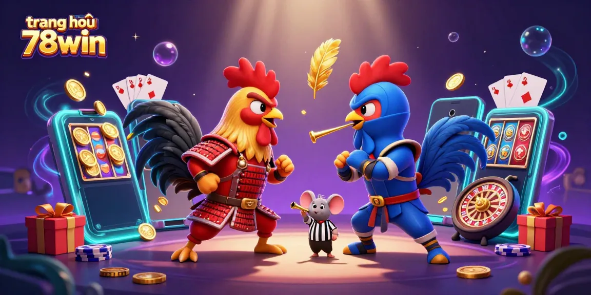 Engage with thrilling action at trang chủ 78win featuring samurai and ninja roosters in a dynamic casino showdown.
