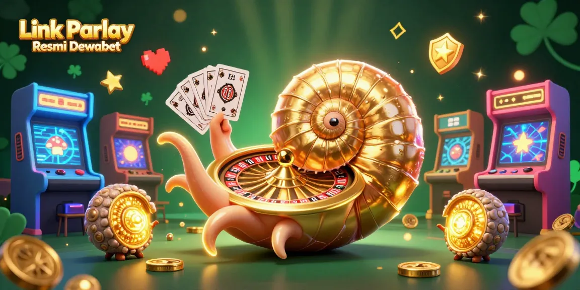 Engage in thrilling gameplay with Link Parlay Resmi Dewabet, showcasing a vibrant 3D casino scene.