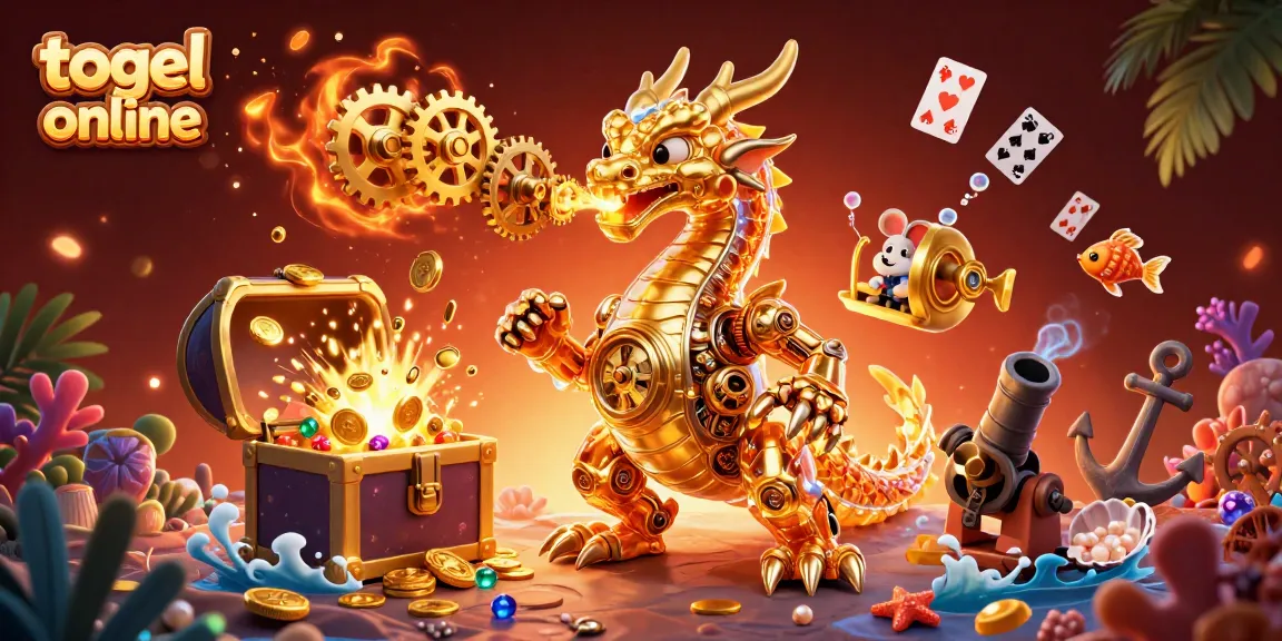 Permainan togel online yang menarik dengan naga emas dan variasi harta karun menarik