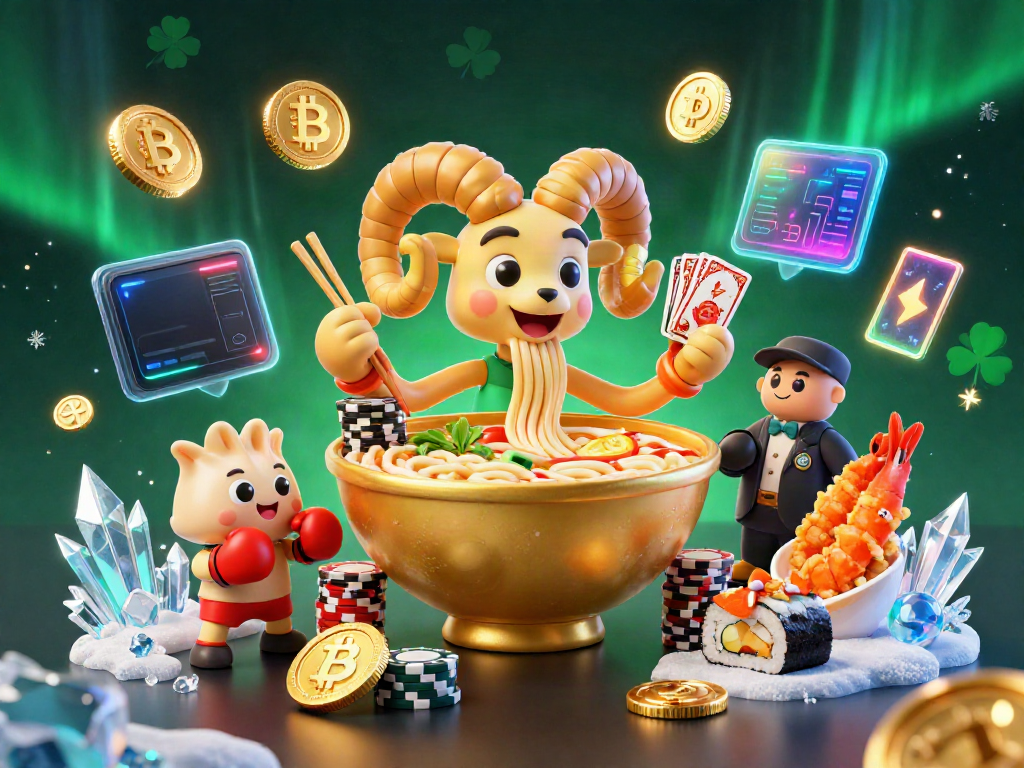Experience gameplay excitement with IDNSCORE's vibrant 3D casino illustration showcasing characters in action.
