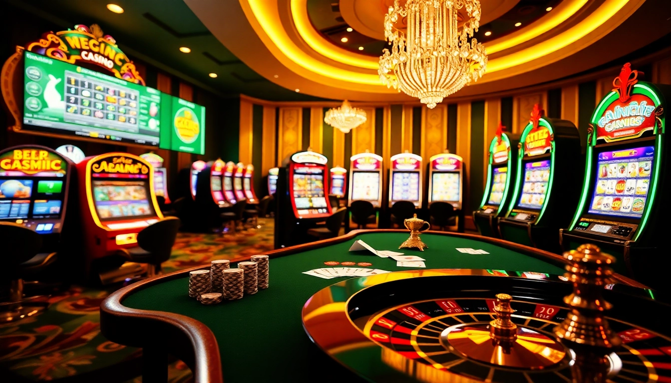 Exciting gambling scene highlighting 包网 with poker chips, cards, and dynamic slots.