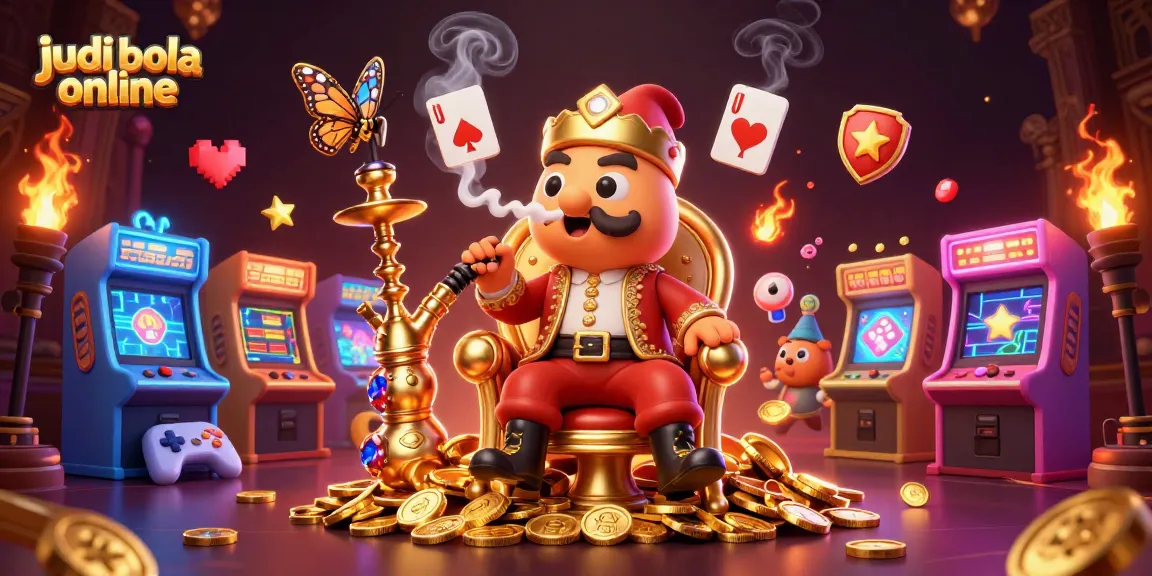 Engage in judi bola online with vibrant casino-themed 3D illustration featuring gameplay elements.