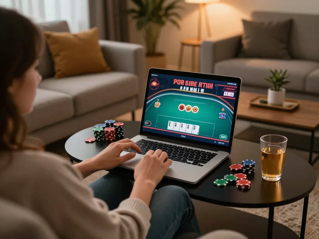 Engaging online gambling moment at https://xi88.global/, showing a player enjoying a poker game.