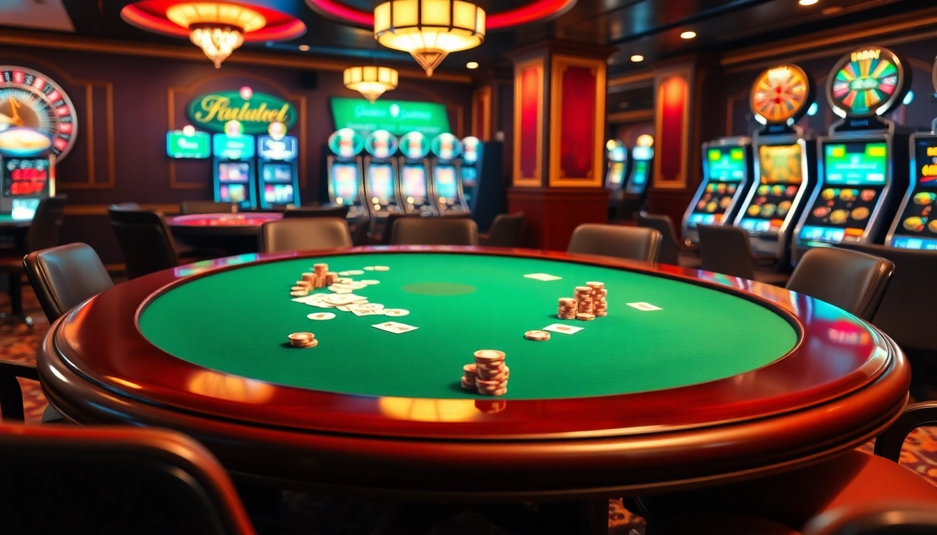 Engaging go8 poker table scene with colorful chips and cards inviting players to win.