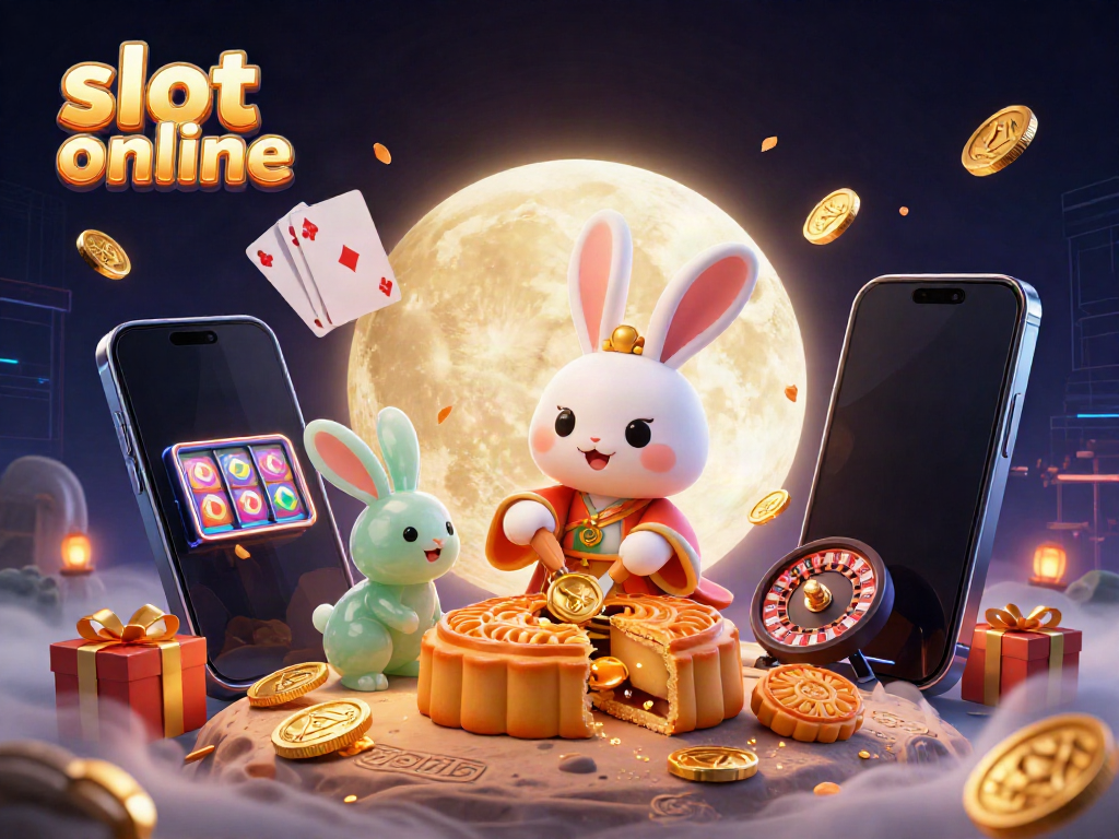 Menangkan jackpot di slot online dengan karakter kartun yang bermain di bulan.