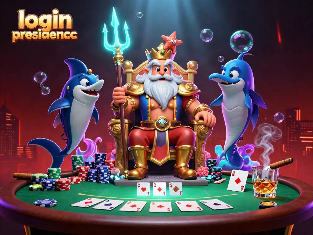 Experience the excitement of login presidencc with Neptune in a vibrant poker scene.