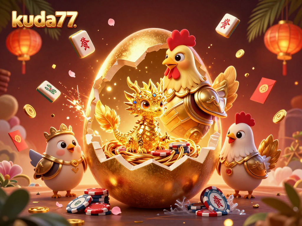 Dapatkan pengalaman yang menakjubkan dengan Kuda77, mengungkapkan naga emas di antara chip poker dan elemen keberuntungan lainnya.
