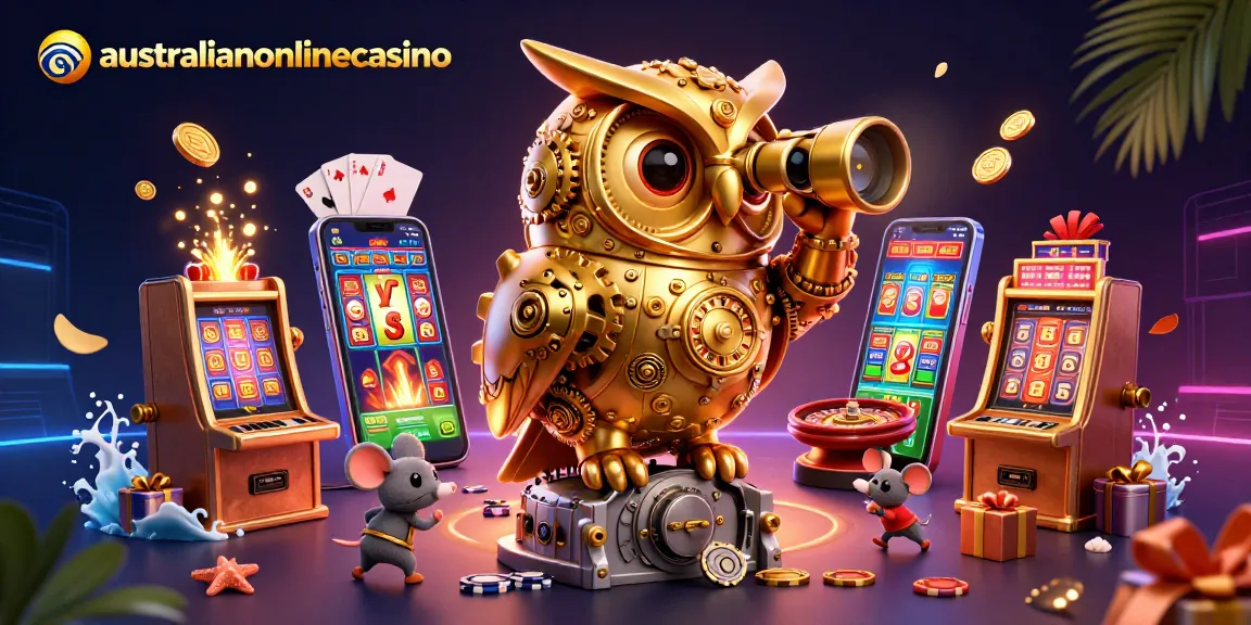 Engage in thrilling gameplay at australianonlinecasino with vibrant slot games and vast casino elements.