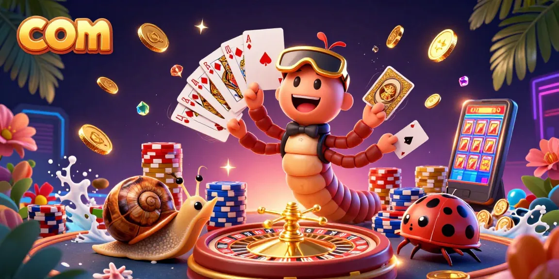 Experience vibrant casino action with com character illustrations, featuring playful dealers and treasures.