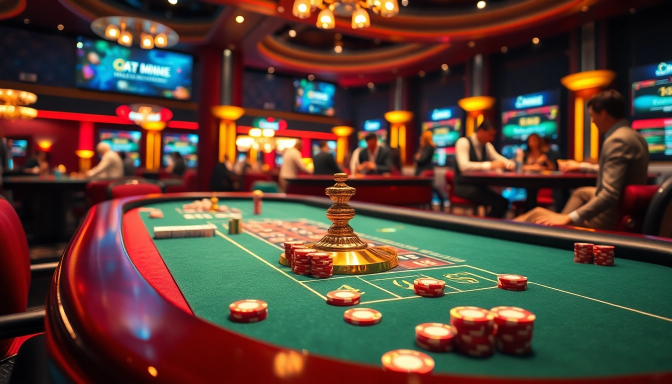 Engage in thrilling games at https://cm88bet.us/ban-ca-cm88/ with vibrant poker tables and roulette wheels.
