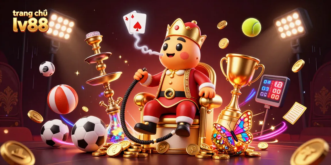 Experience captivating action on trang chủ lv88 with our enchanting casino-themed illustration featuring dynamic gaming elements.
