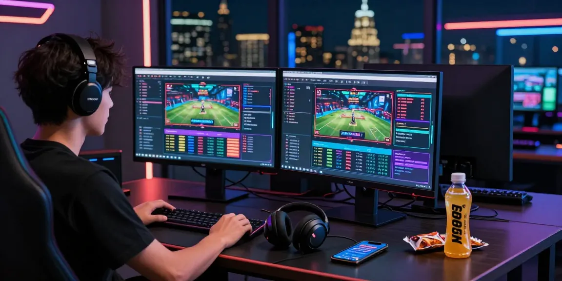 Proses cirebontoto login menggunakan komputer modern dan peralatan gaming lengkap.