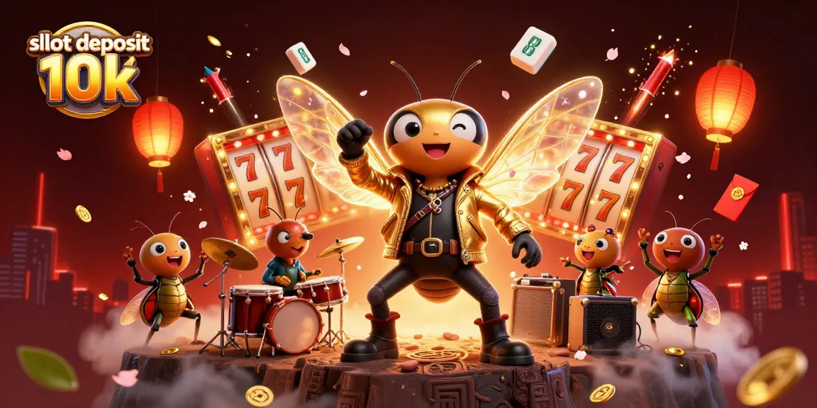 Slot deposit 10k menampilkan cicada rock star dengan elemen kasino yang kaya dan berenergi