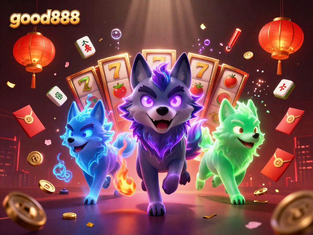 Experience the excitement of good888 with vibrant slot reels and dynamic casino elements.
