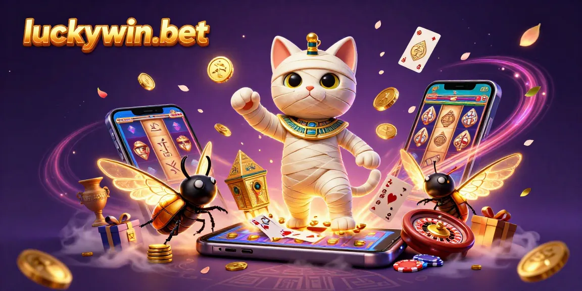 Experience thrilling gameplay with luckywin-bet featuring a dynamic pyramid casino scene with imaginative characters.