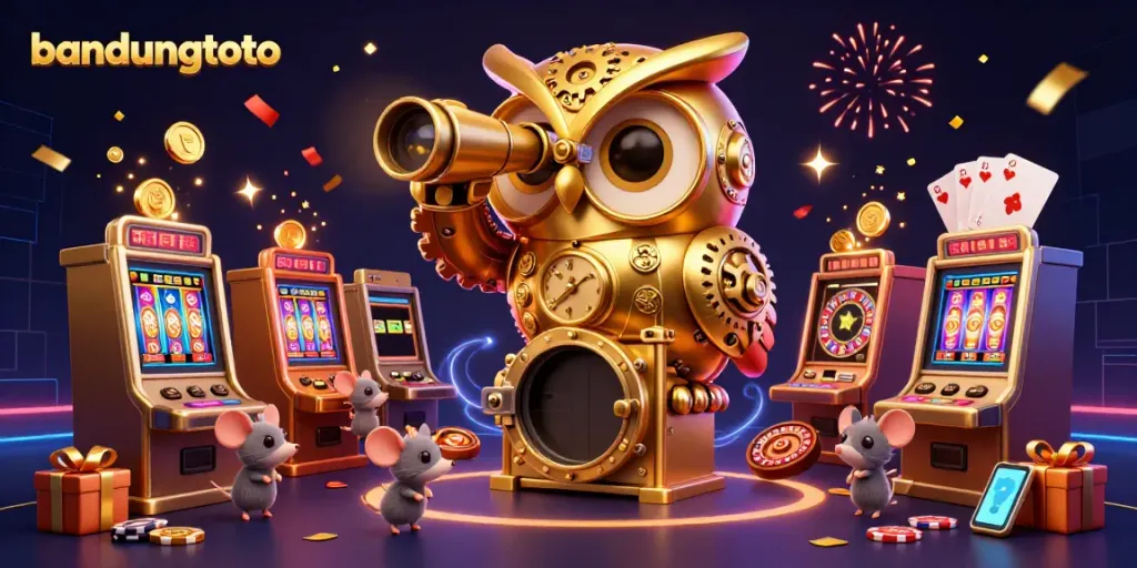 Experience winning play at bandungtoto with golden owl and vibrant slot games in 3D casino.