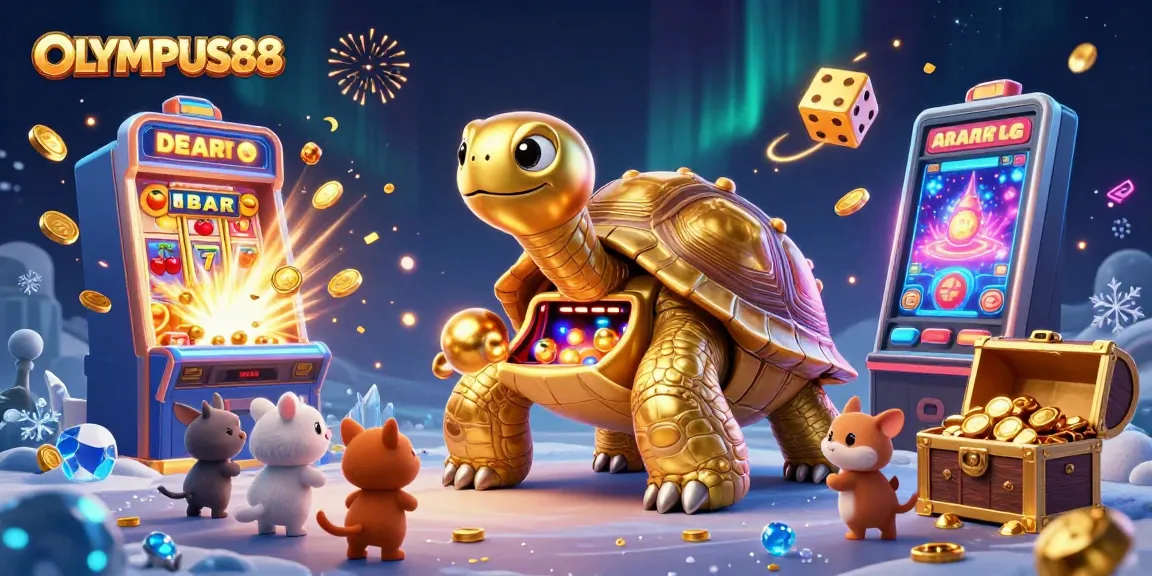 OLYMPUS88 hadirkan gambar yang menggambarkan kegembiraan bermain slot dengan simbol jackpot.