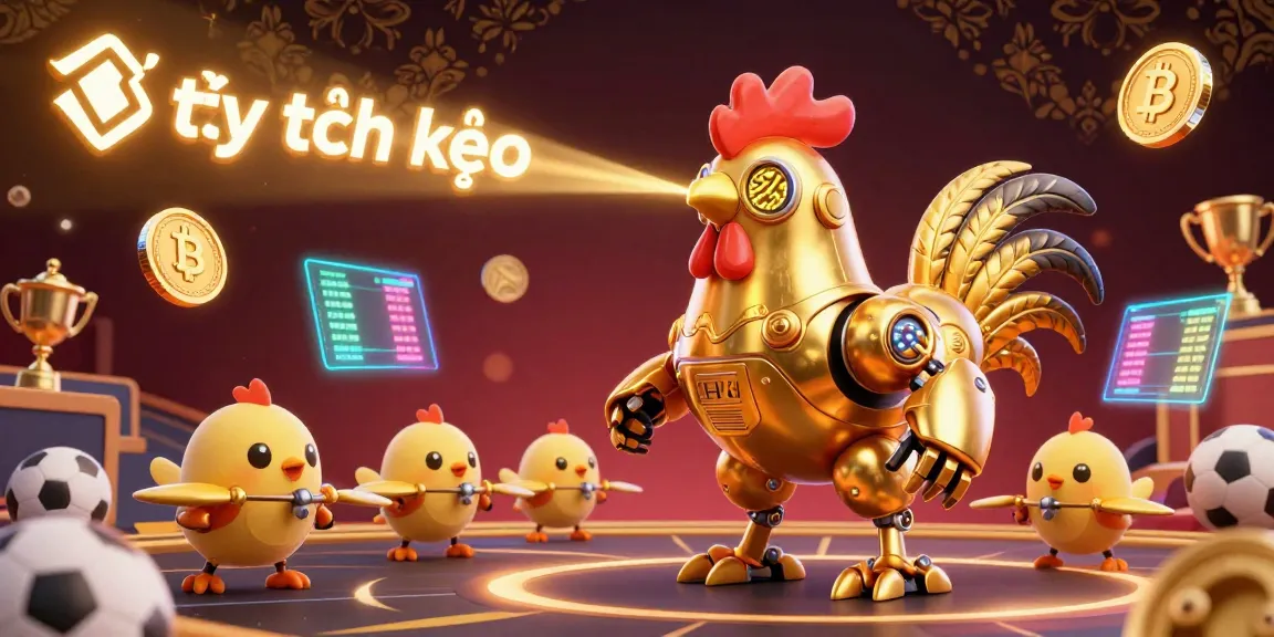Experience engaging tỷ lệ kèo action with sports betting symbols and dynamic futuristic elements in this vibrant illustration.