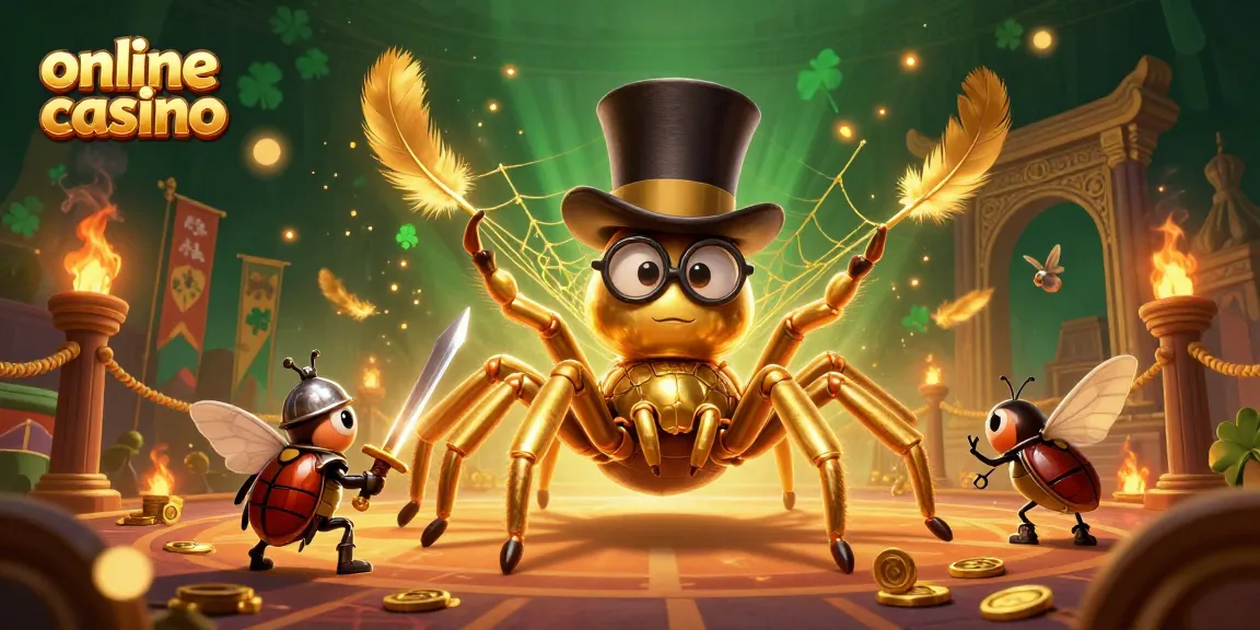 Experience the excitement of an online casino with dynamic characters and vibrant elements.
