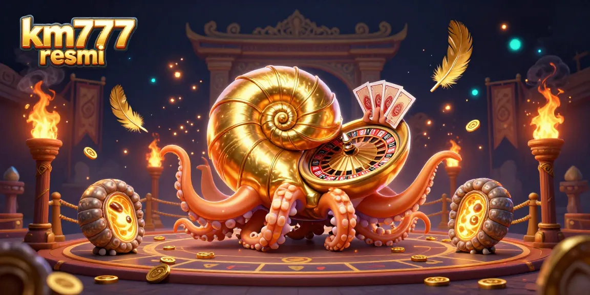 Engage with the dynamic km777 resmi gaming experience featuring a giant nautilus as a roulette wheel.