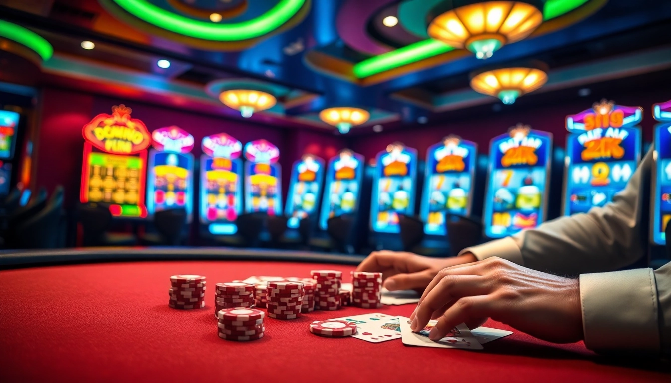 Experience the excitement of Dominoqiu with vibrant casino games and thrilling poker action.