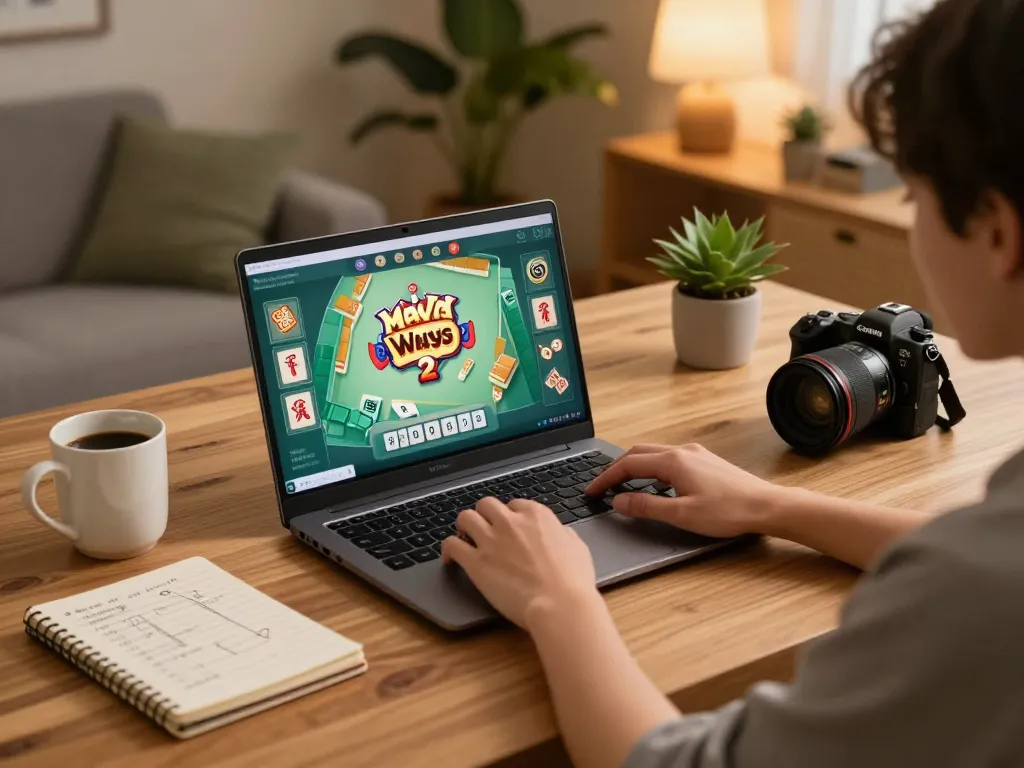 Melakukan strategi observasi pola digital mahjong ways 2 saat bermain online, menampilkan pengaturan permainan interaktif.