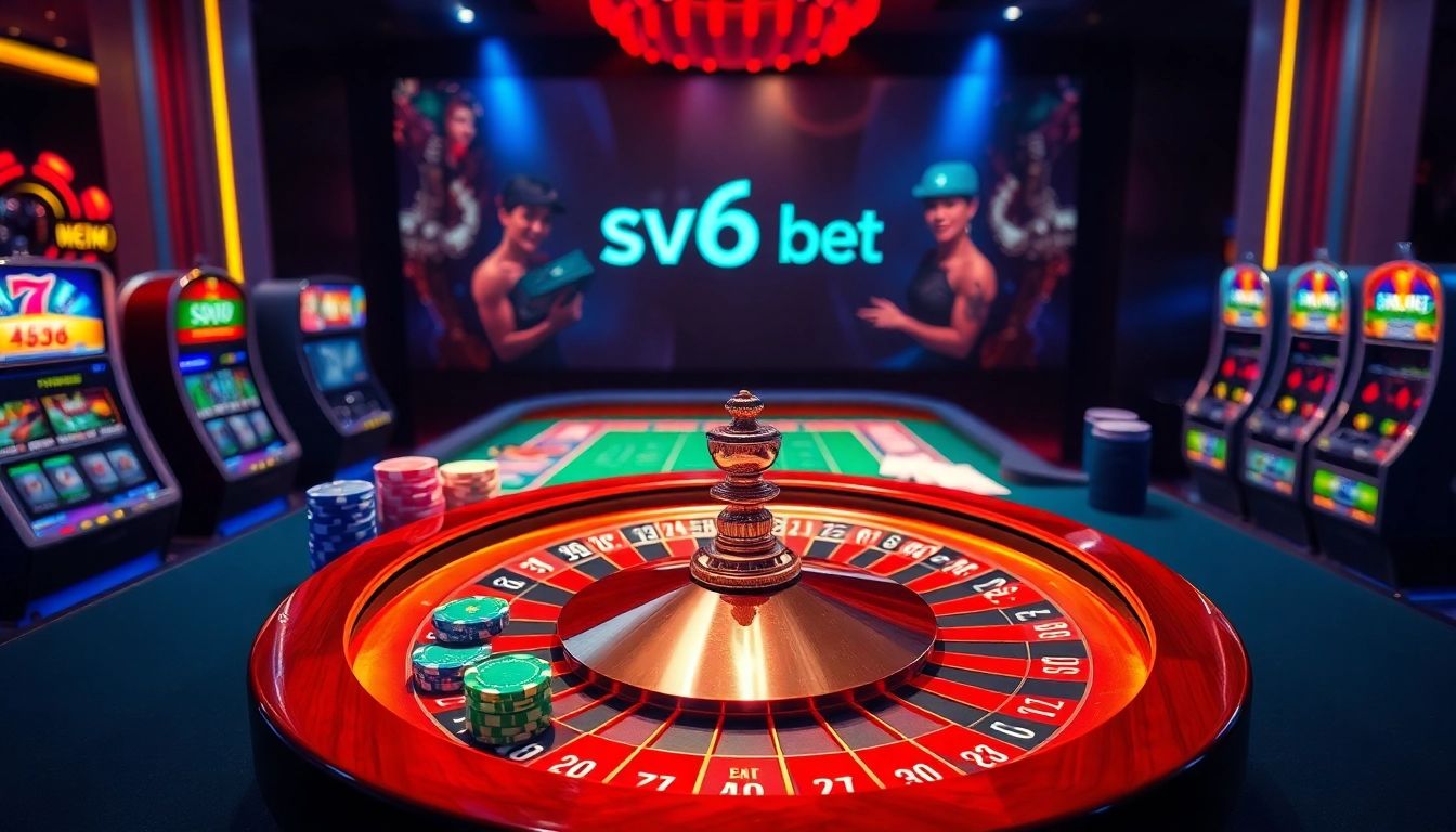 Experience thrilling gameplay at Sv66 bet with vibrant casino elements and professional gaming ambiance.