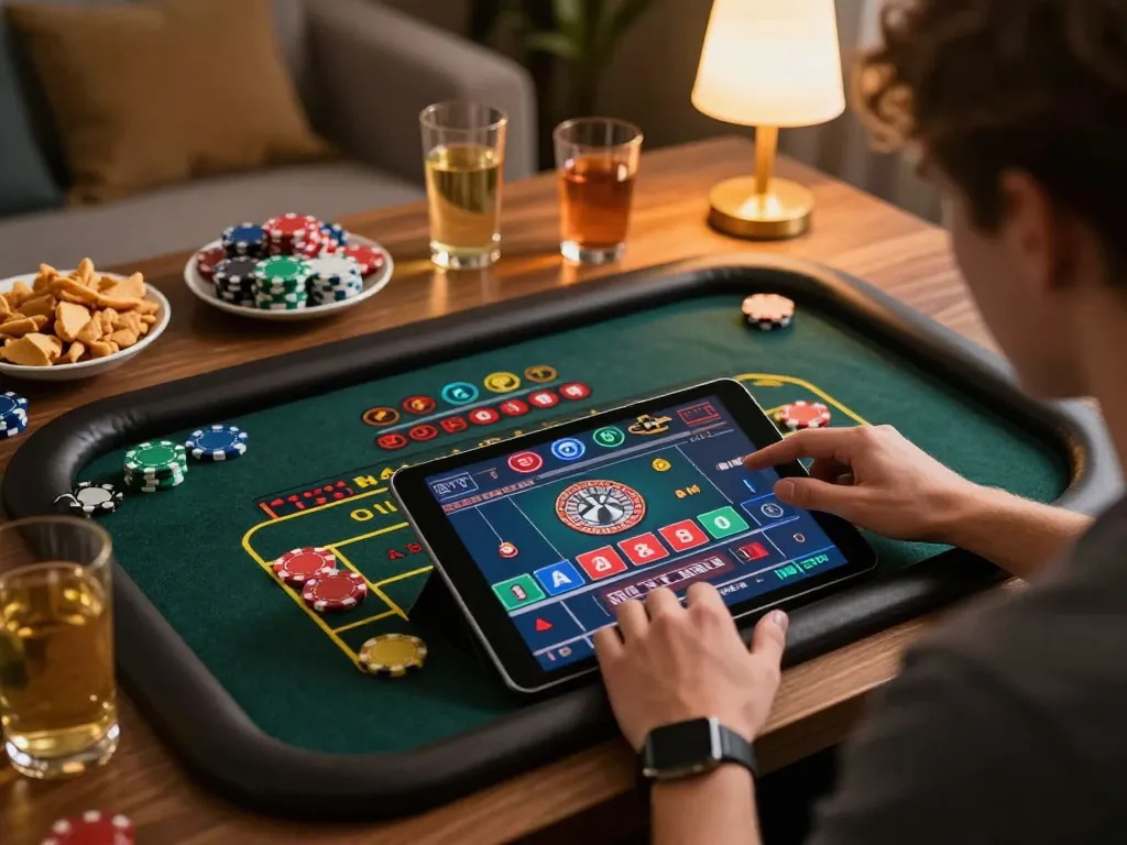 Player enjoying a thrilling roulette game on IDC88JOKER while strategically managing bets.