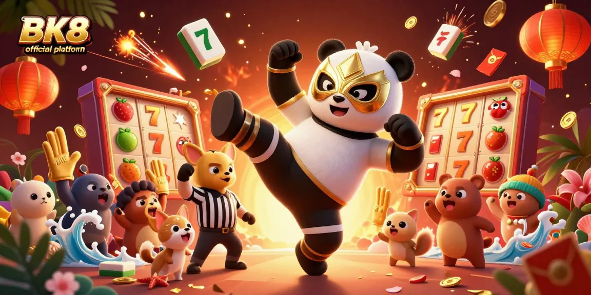 Experience the excitement of winning on the BK8 official platform with vibrant gaming elements and dynamic characters.