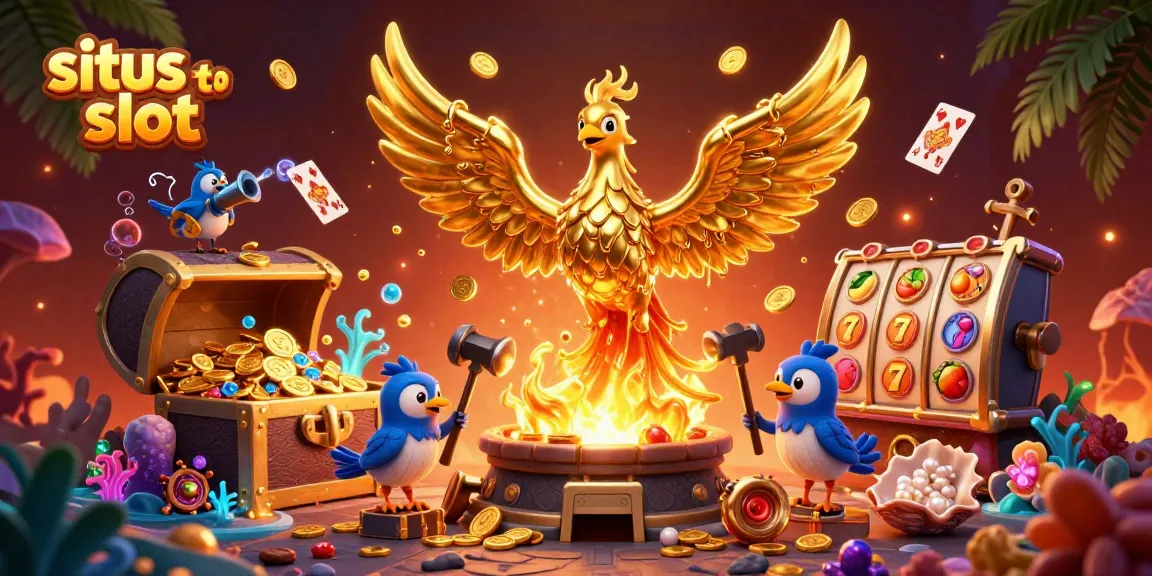 Menangkan jackpot di situs toto slot yang penuh dengan karakter slot menggoda dan koin emas yang berkilau.