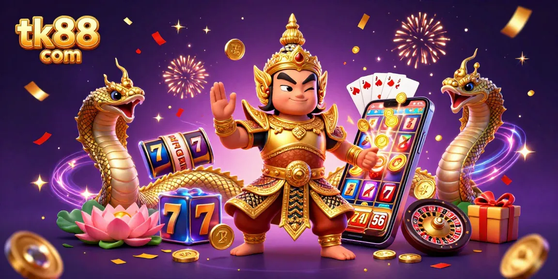 Experience vibrant slot gaming action at tk88 com with colorful characters and dynamic elements.