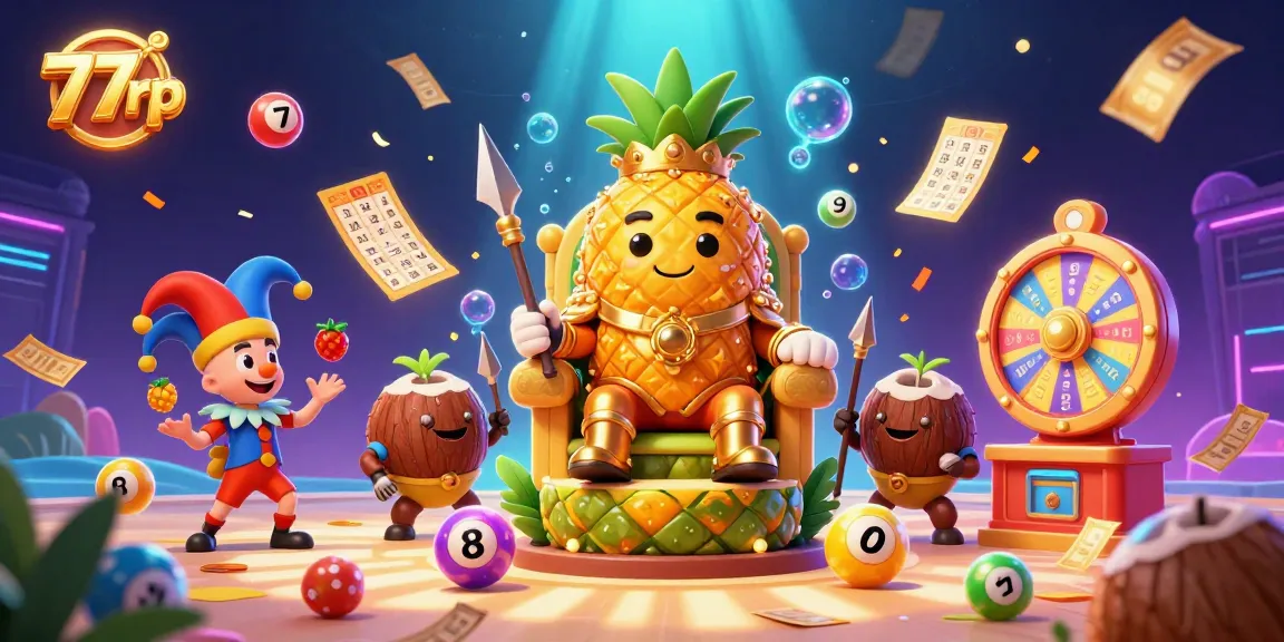 Engage in thrilling lottery action with 77rp's vibrant gameplay featuring colorful lottery balls and exciting prize elements.