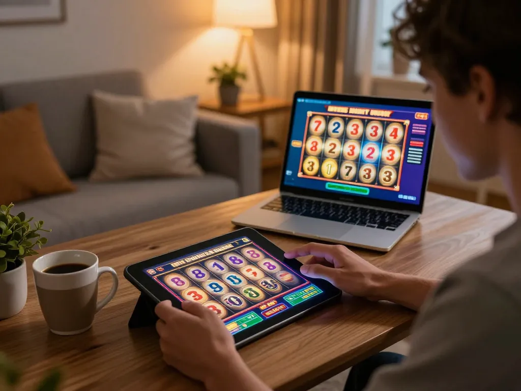Experience the excitement of UGDEWA while spinning the reels on your tablet at home.