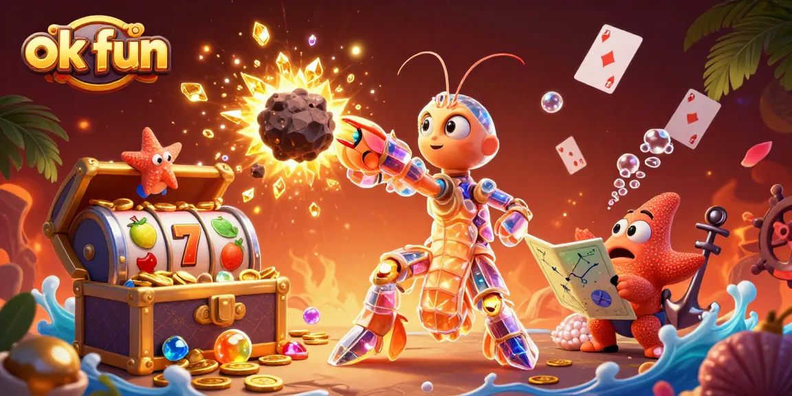 Experience exhilarating gameplay with ok fun, where cosmic creatures collide in an action-packed casino scene.