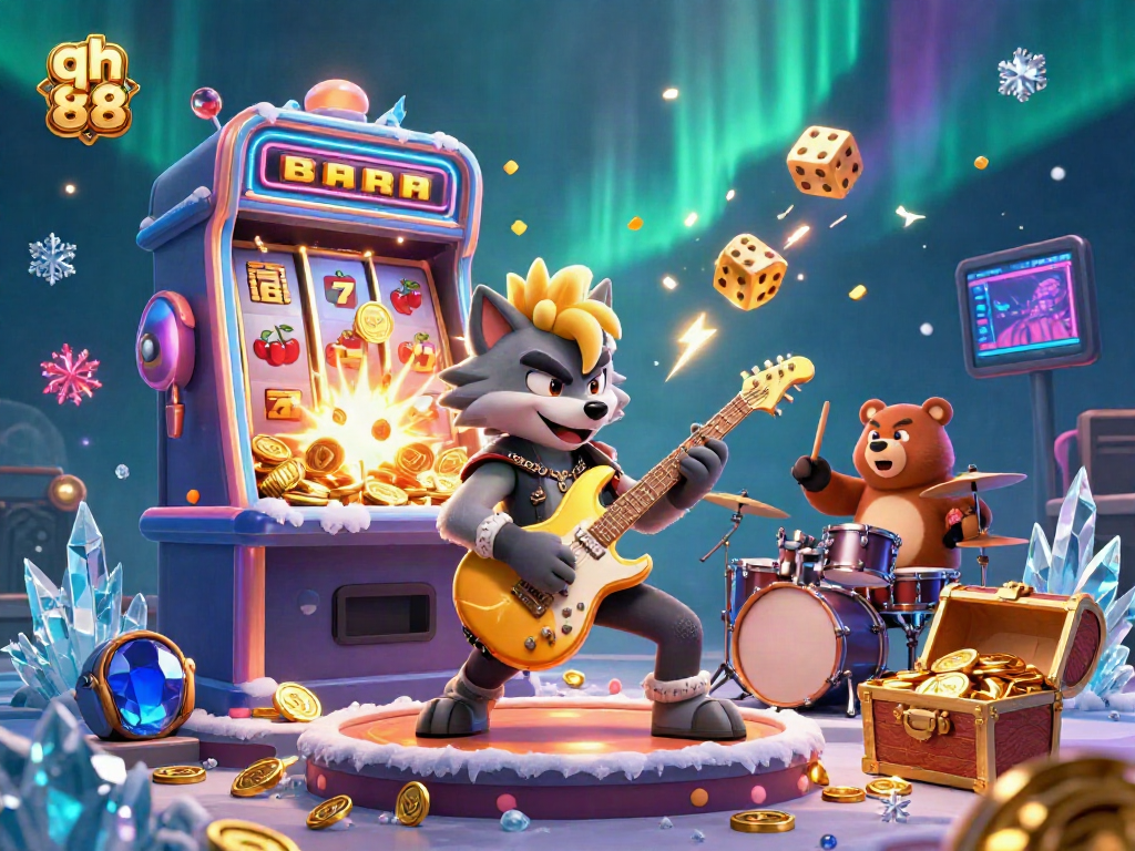 Experience the excitement of qh 88 at a vibrant casino scene filled with dynamic characters and rich game elements.