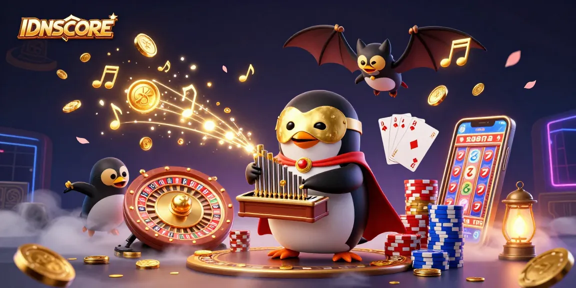 Experience thrilling wins at IDNSCORE with vibrant casino action and dynamic gaming symbols.