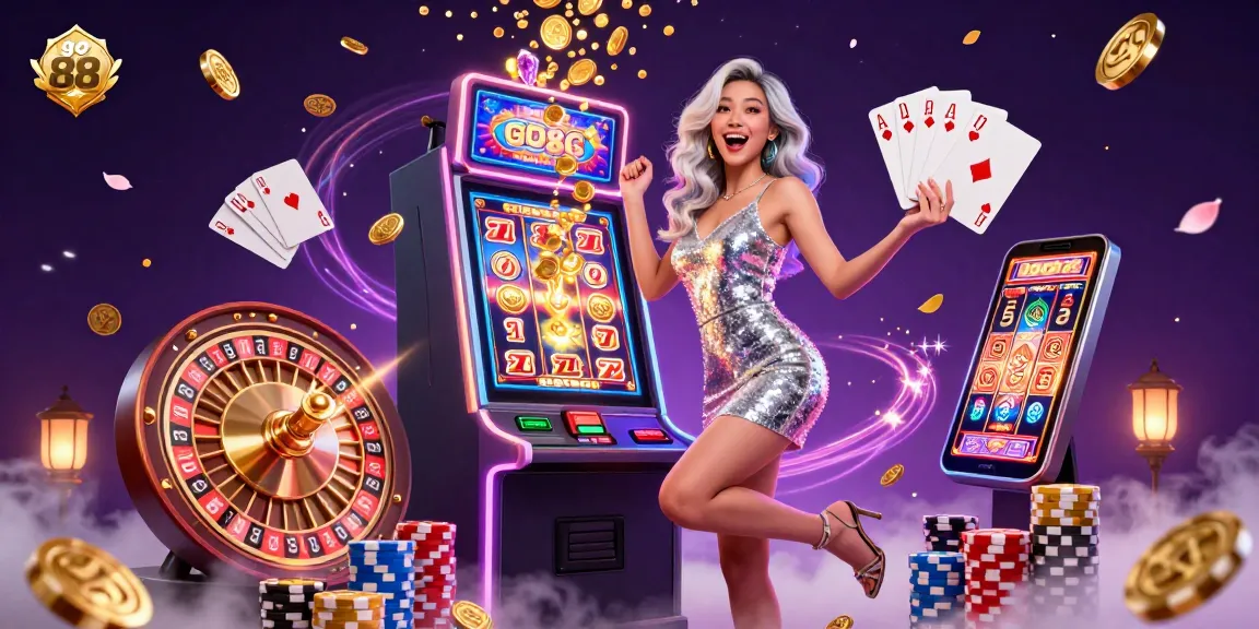 Experience the excitement of winning jackpots at go 88 with vibrant slots and celebratory atmosphere.