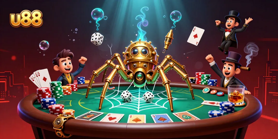 Experience thrilling gameplay at u88 with a captivating steampunk spider and poker action!