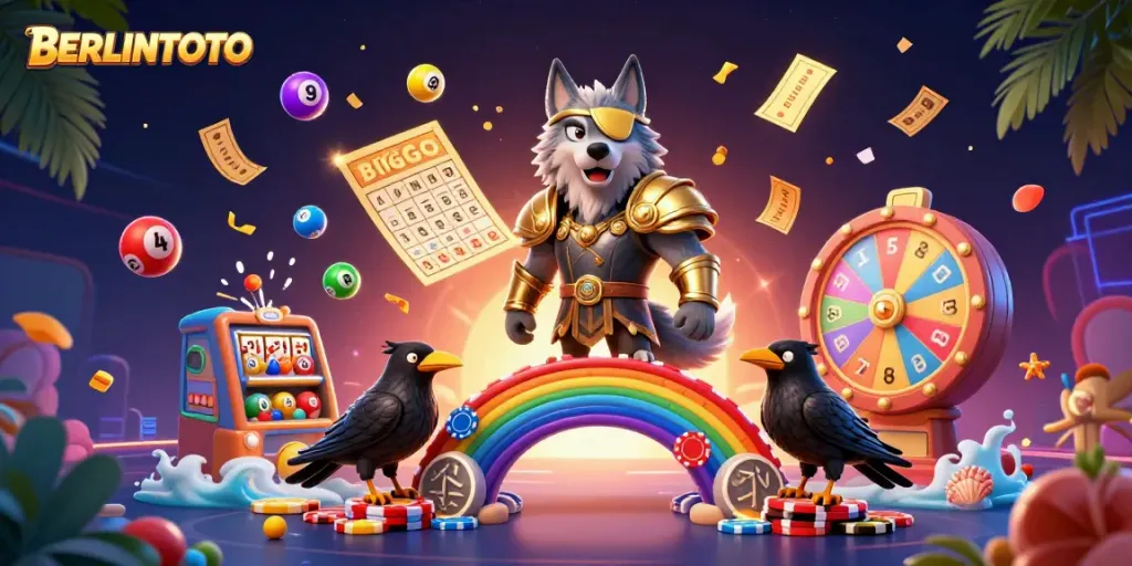 Engage with captivating BERLINTOTO lottery scene featuring vibrant characters and dynamic elements.