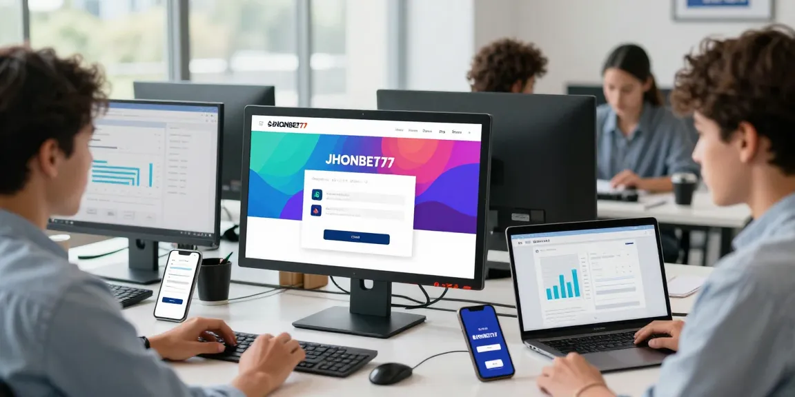 Akses pengguna JHONBET77 dengan kanal login dan promo IMBAJP di antarmuka digital modern.