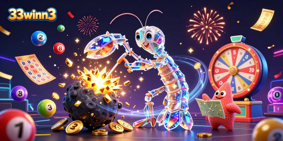 Engage in dynamic lottery fun at 33winn3 with dazzling gems, colorful balls, and exciting prizes.