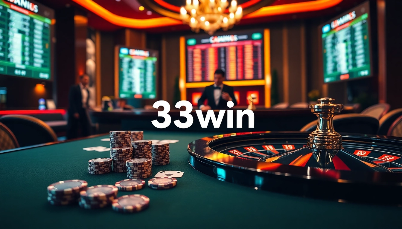 Experience the excitement of 33win casino with thrilling poker games and vibrant roulette action.